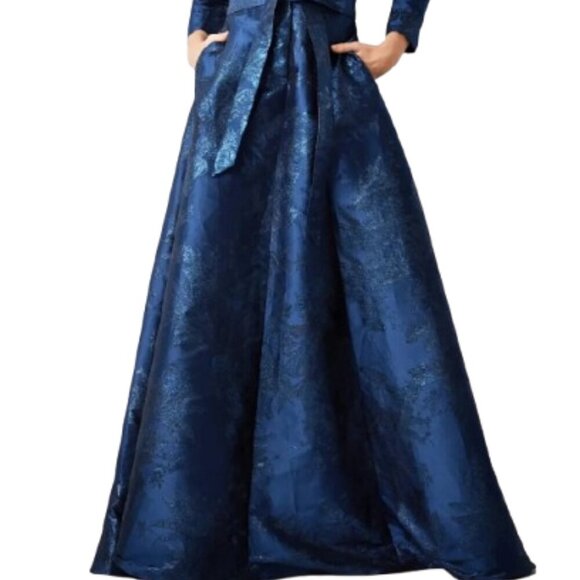 NWT Jovani 23178SC Mikado Mother of the Bride Dress Navy Size 12 - Picture 2 of 6